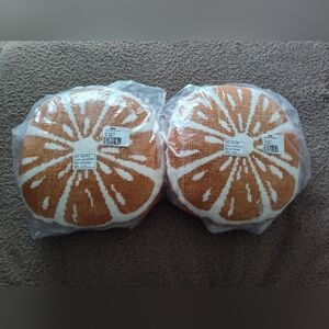 Home Fashion Orange Crush Decor Pillows NWT